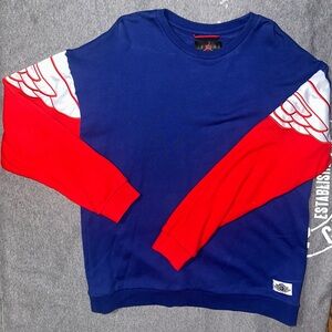 Jordan Men's Crewneck Sweater in Blue and Red